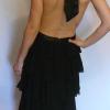Paula | Custom black chiffon evening gown